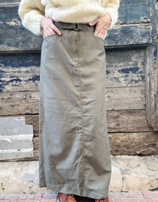 Gonna lunga verde militare
