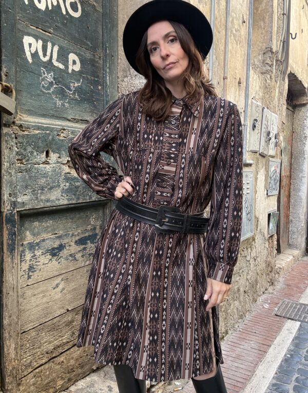 Abito chemisier geometrico