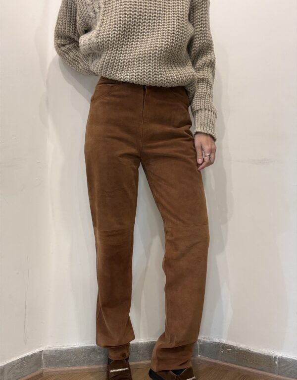 Pantalone in Pelle Scamosciata