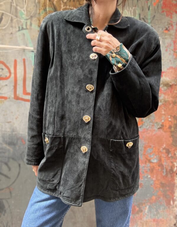 Giacca in Camoscio Nera