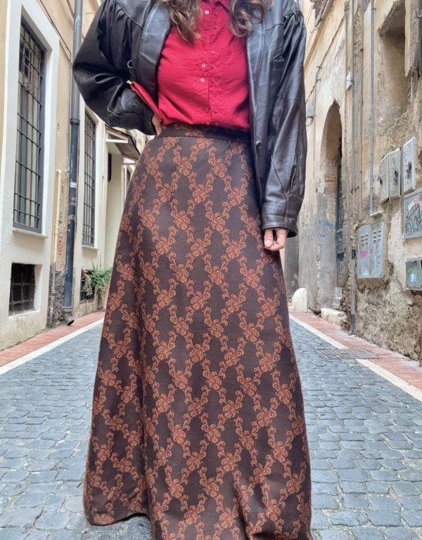 Gonna sartoriale anni ’70 in lana  🤎