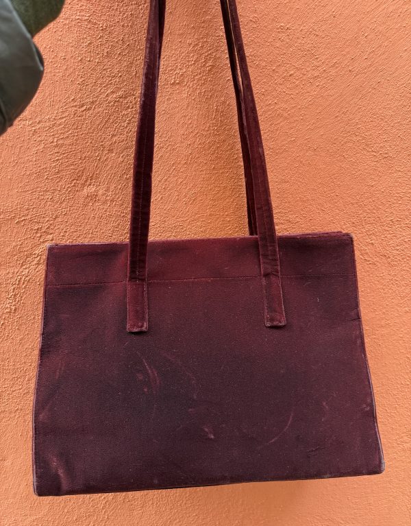 Borsa fine anni ’90 in velluto bordeaux