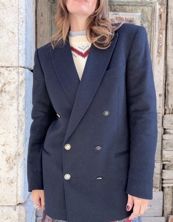 Blazer unisex anni ’70 blu navy