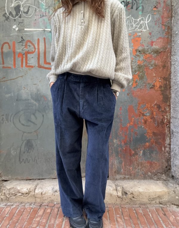 Pantaloni in velluto a coste blu navy 💙