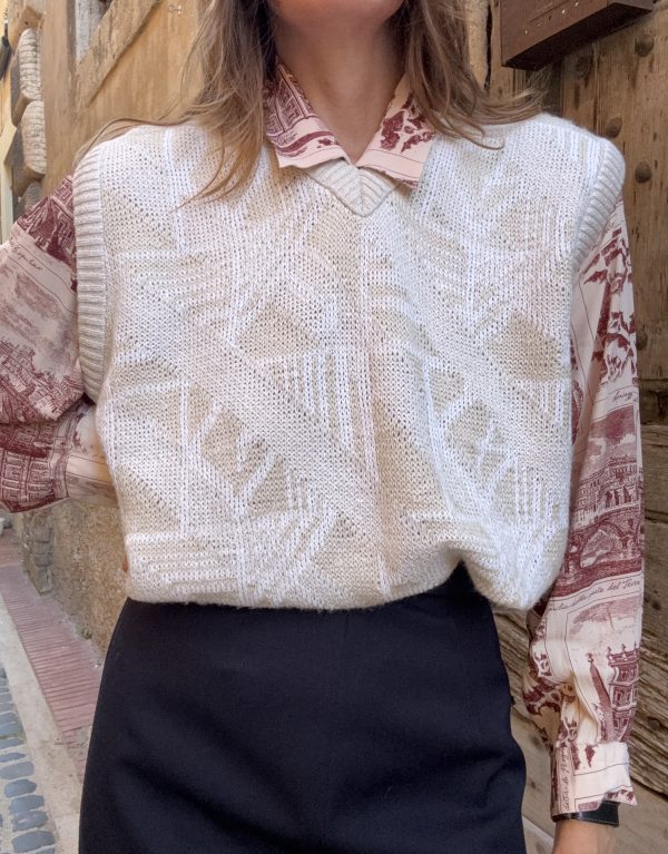 Gilet in maglia color panna 🍦